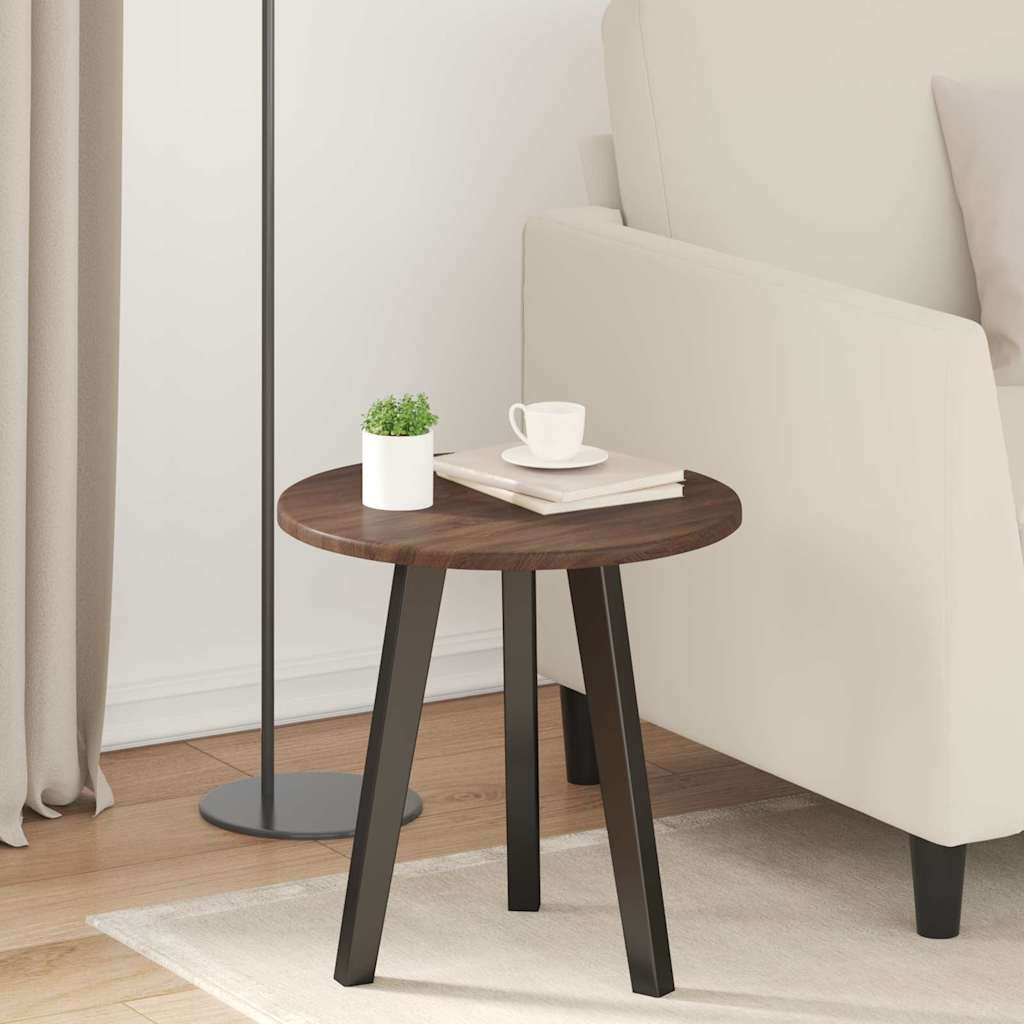 vidaXL Tischplatte Ø 40 x 1,5 cm Rund Holzwerkstoff Braun Eichen-Optik
