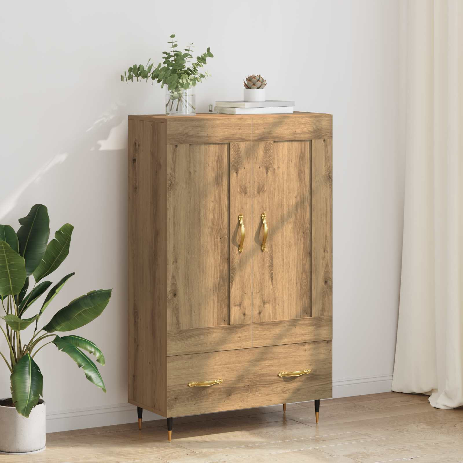 vidaXL Highboard Artisan-Eiche 69,5 x 31 x 115 cm Holzwerkstoff