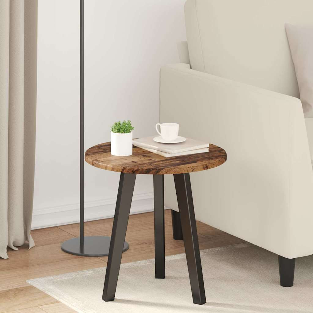 vidaXL Tischplatte Ø 40 x 1,5 cm Rund Holzwerkstoff Altholz