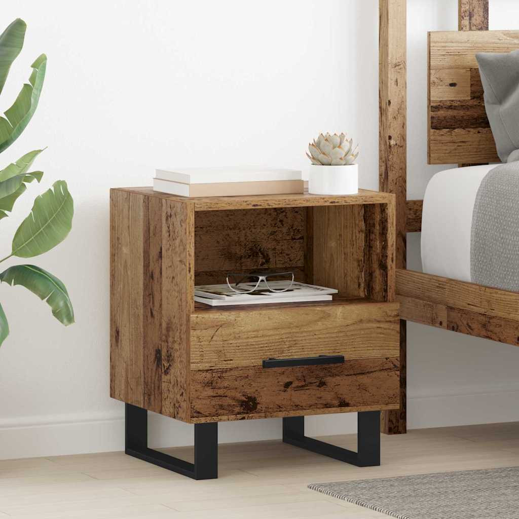vidaXL Nachttisch Altholz 40 x 35 x 47,5 cm Holzwerkstoff