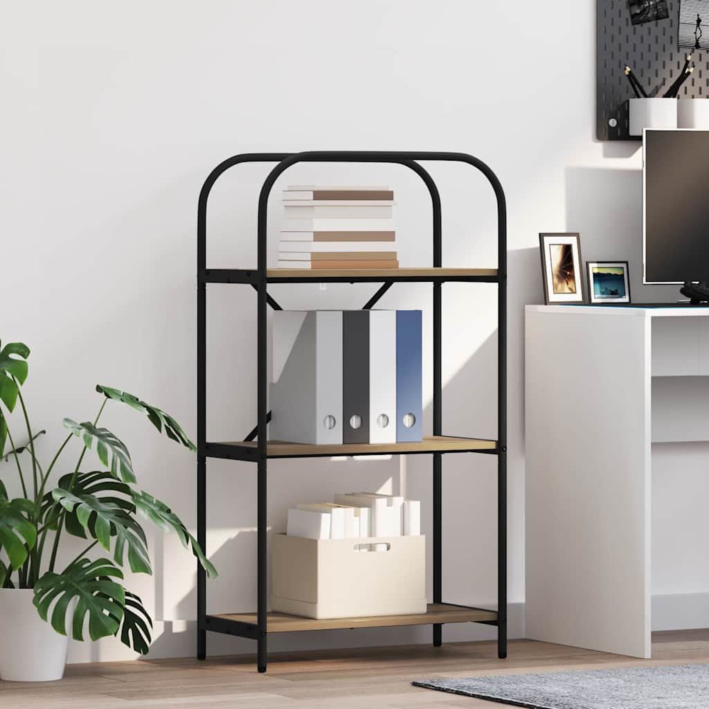 vidaXL Bücherregal 3 Ebenen 60 x 30 x 109 cm Holzwerkstoff