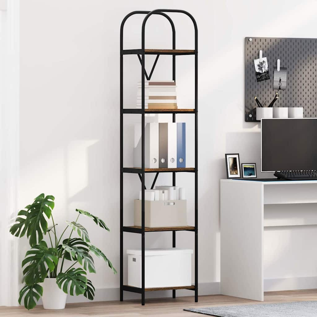 vidaXL Bücherregal Geräucherte Eiche 40 x 30 x 183 cm Holzwerkstoff