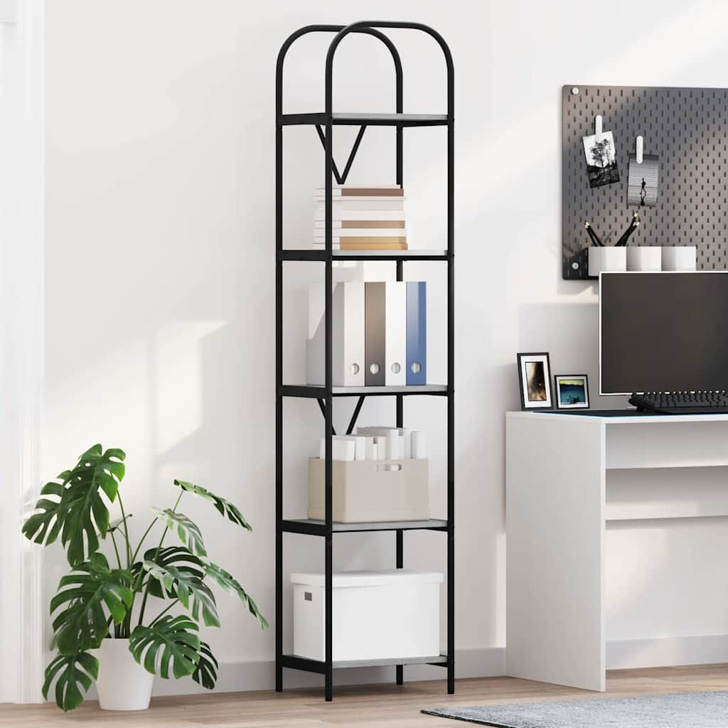 vidaXL Bücherregal Graues Sonoma 40 x 30 x 183 cm Holzwerkstoff