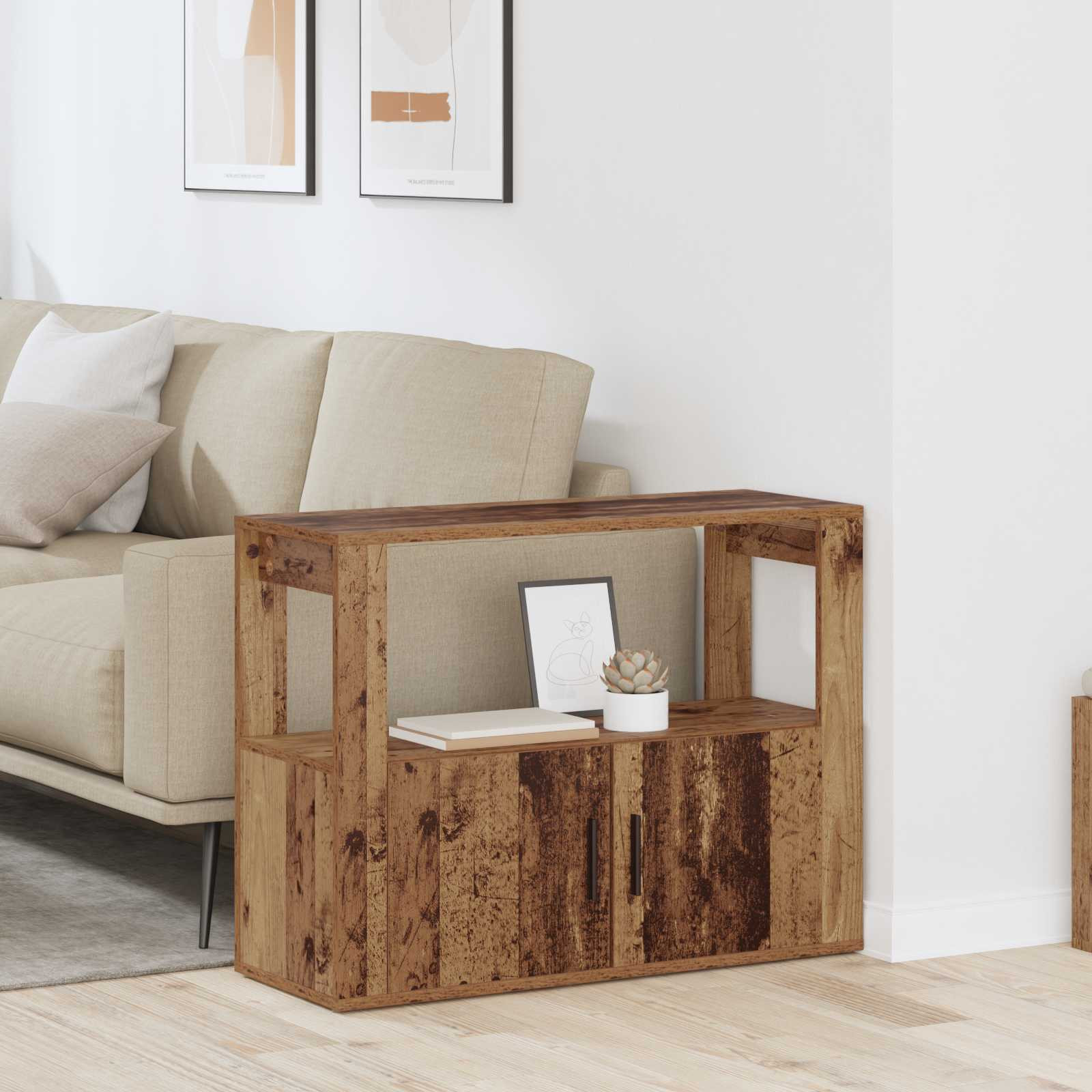 vidaXL Sideboard Altholz 80 x 30 x 60 cm Holzwerkstoff