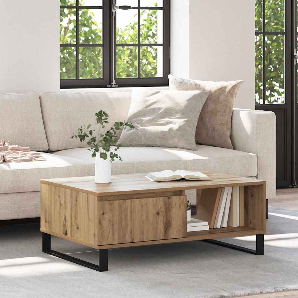 vidaXL Couchtisch Artisan-Eiche 90 x 60 x 35 cm Holzwerkstoff