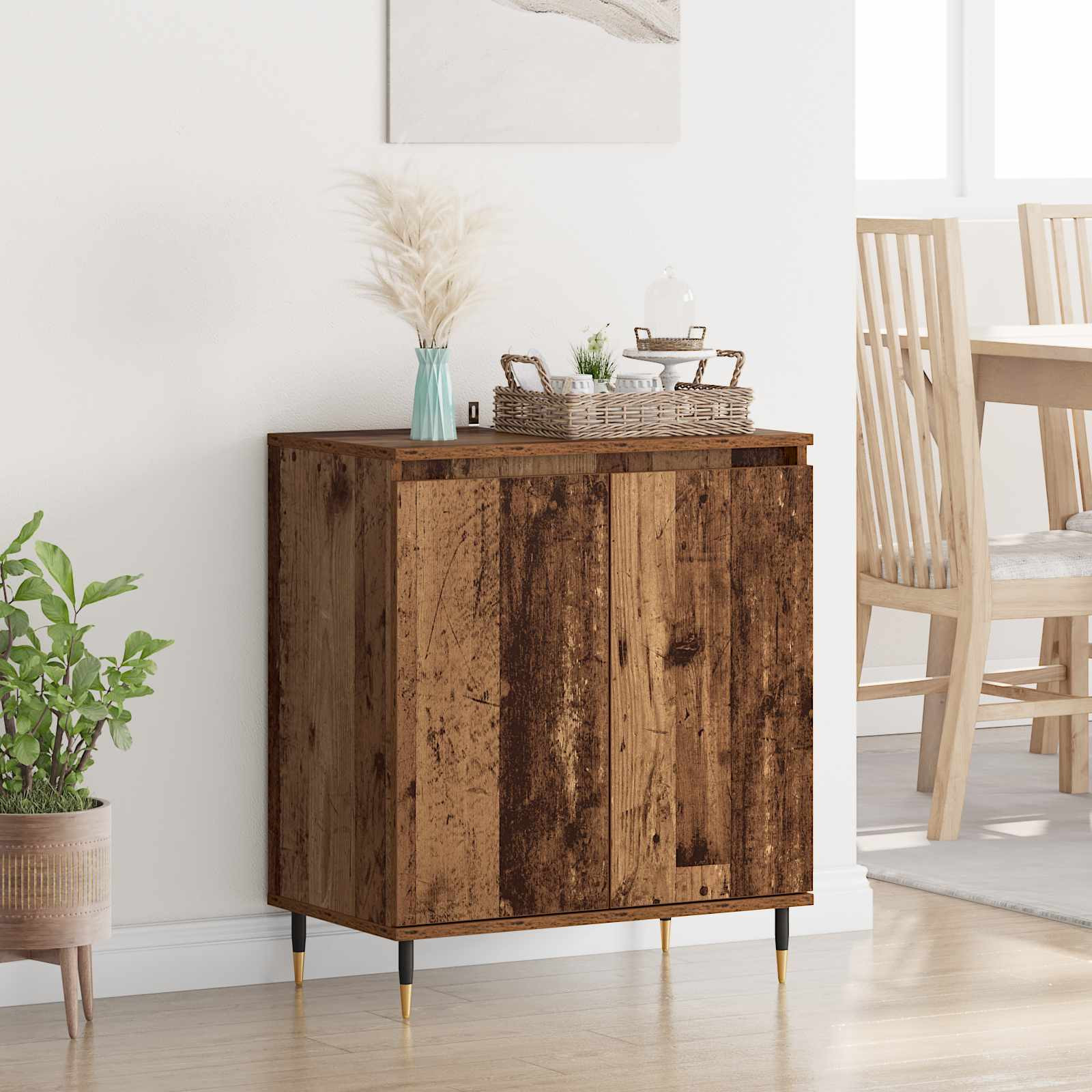 vidaXL Sideboard Altholz 60 x 35 x 70 cm Holzwerkstoff