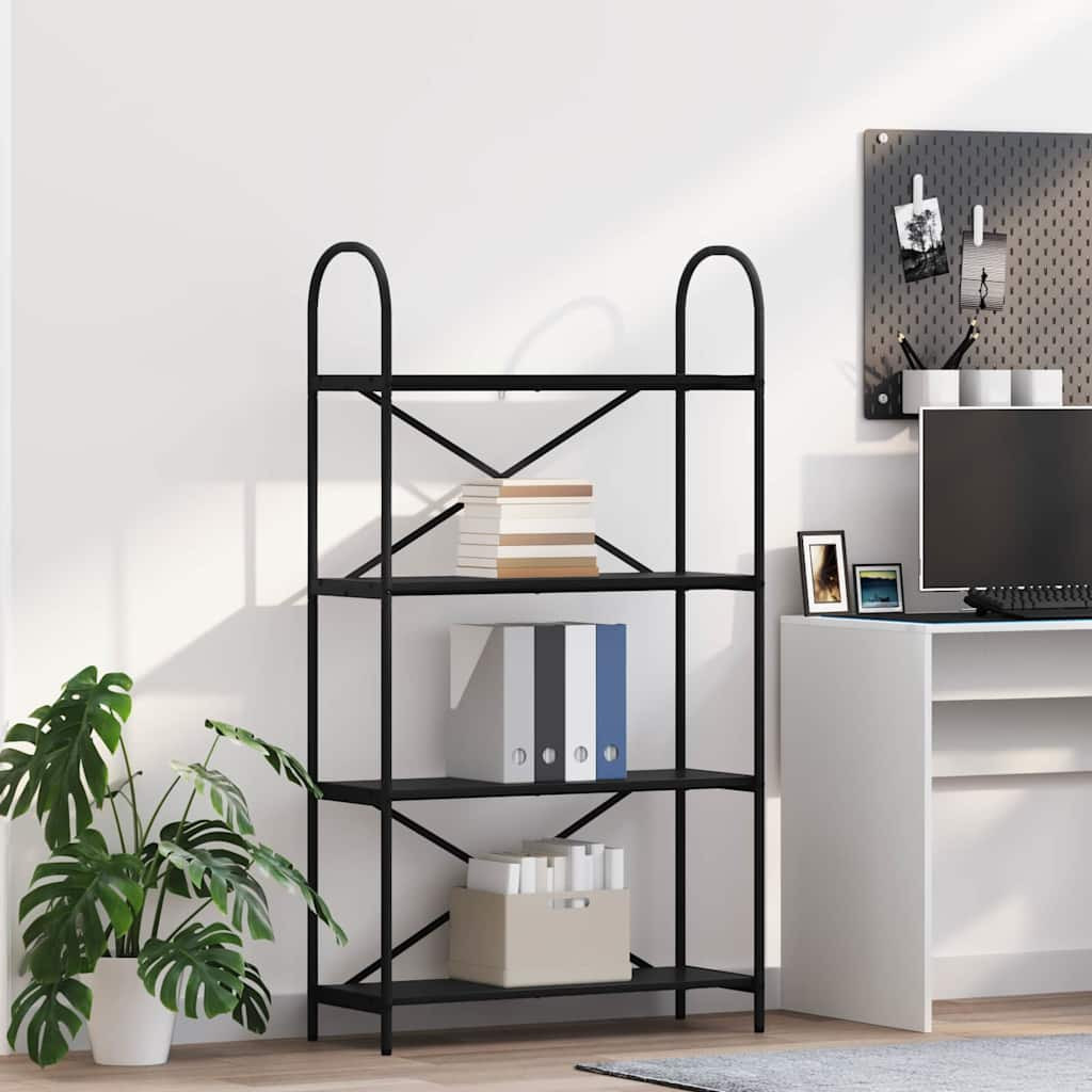 vidaXL Bücherregal Schwarz Eichen-Optik 80 x 30 x 146 cm Holzwerkstoff