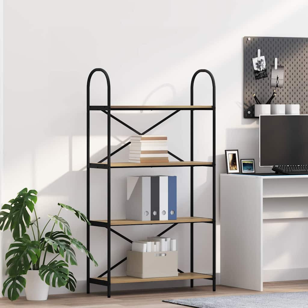vidaXL Bücherregal 4 Ebenen 80 x 30 x 146 cm Holzwerkstoff