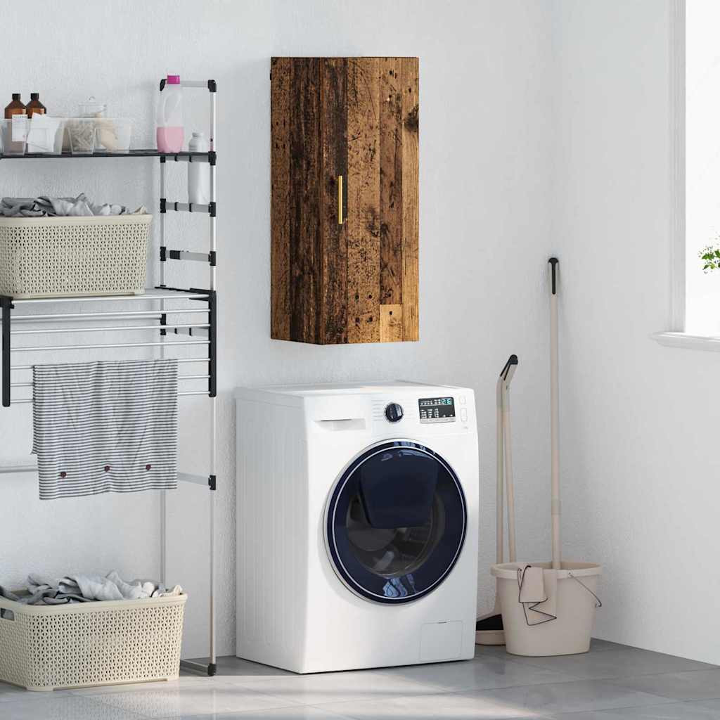 vidaXL Wandschrank Altholz 34,5 x 34 x 90 cm Holzwerkstoff