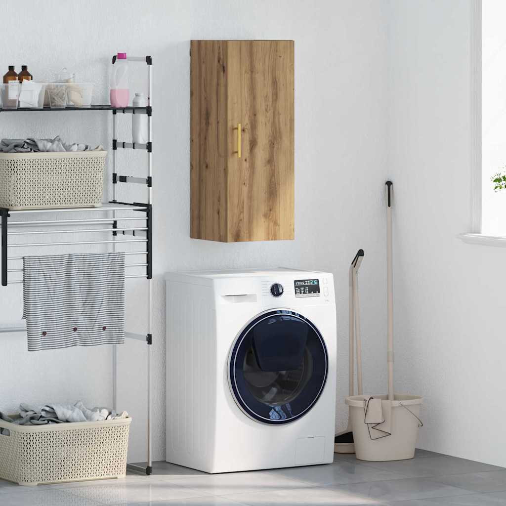 vidaXL Wandschrank Artisan-Eiche 34,5 x 34 x 90 cm Holzwerkstoff
