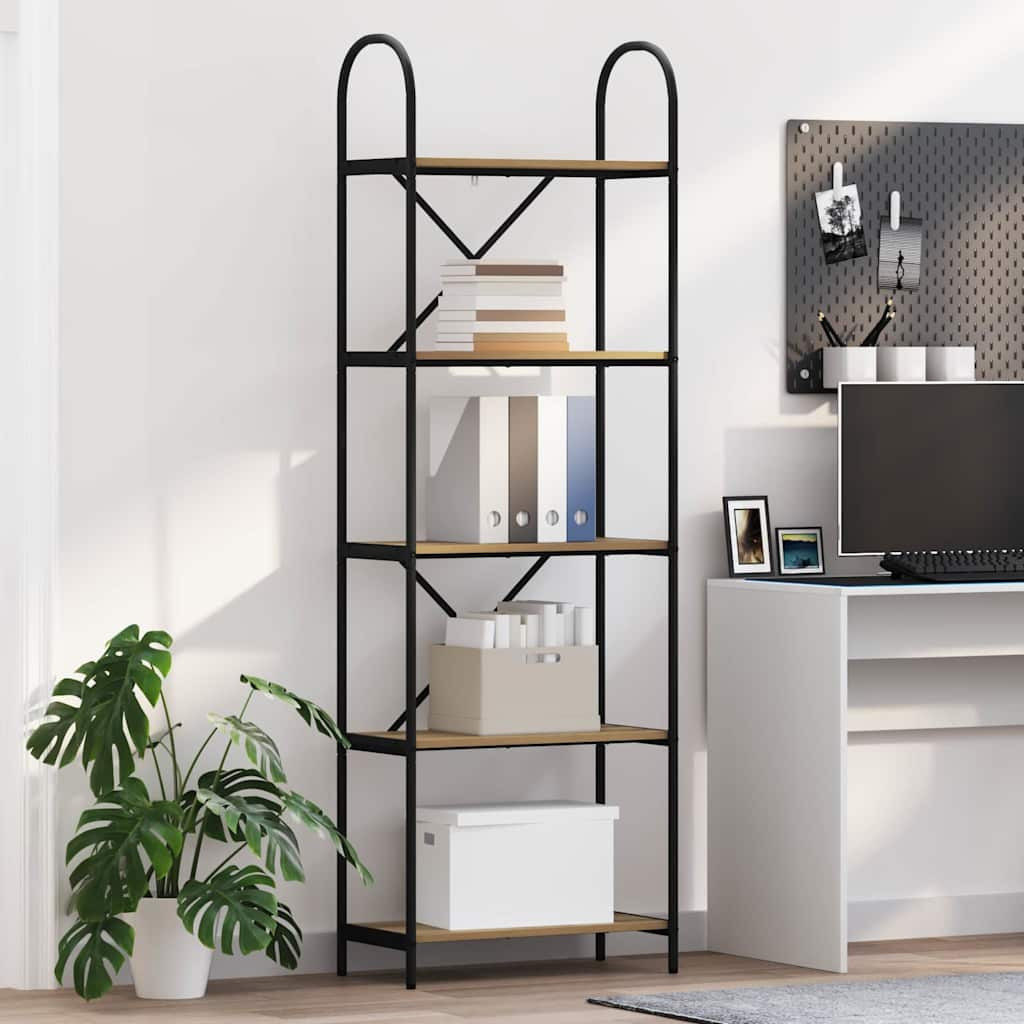 vidaXL Bücherregal 5 Ebenen 60 x 30 x 183 cm Holzwerkstoff