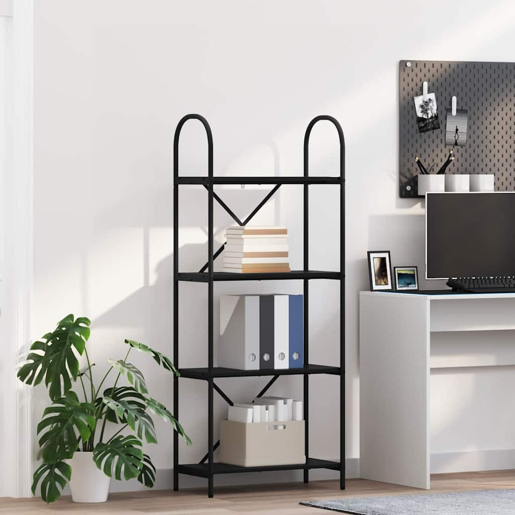 vidaXL Bücherregal Schwarz Eichen-Optik 60 x 30 x 146 cm Holzwerkstoff