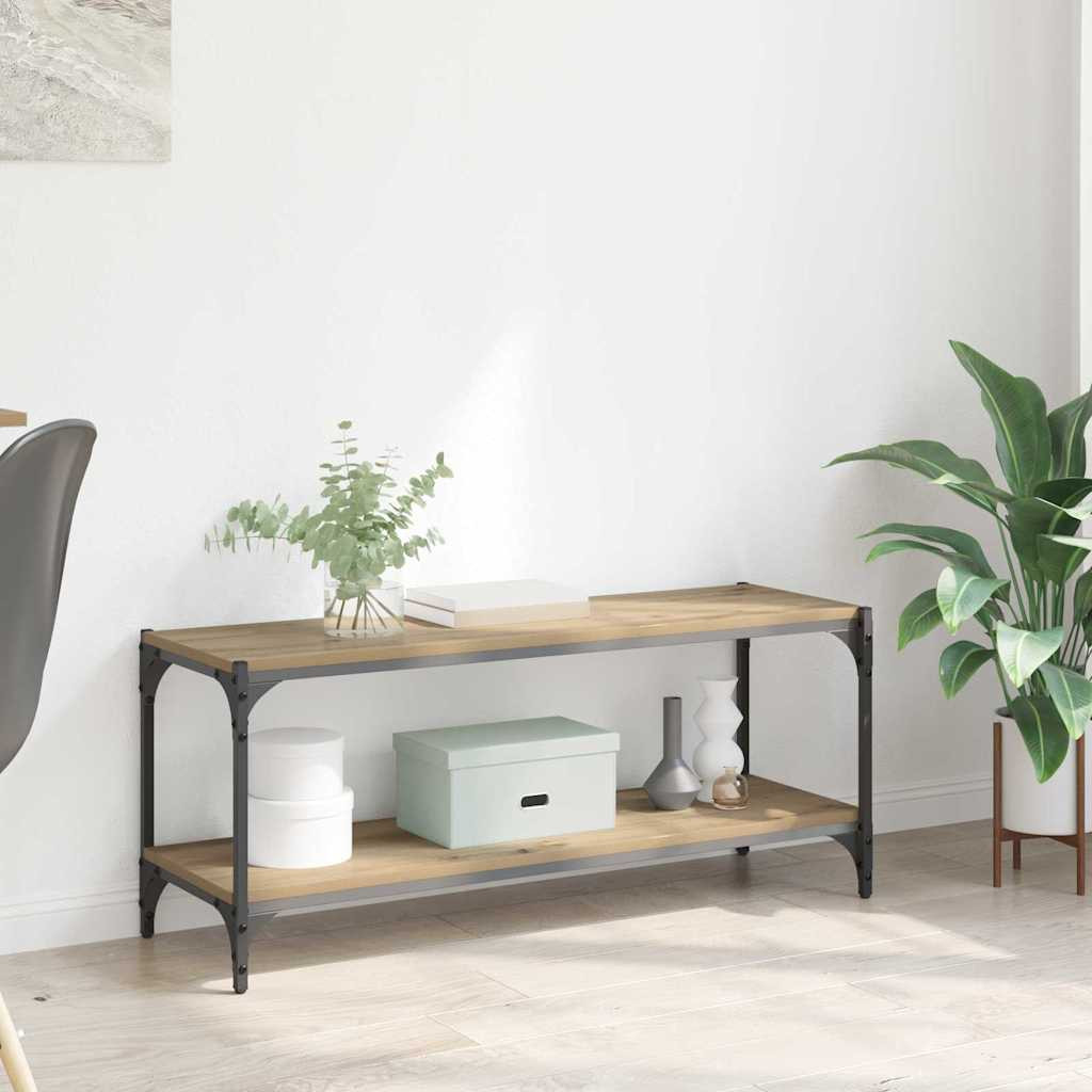 vidaXL TV-Schränk 2 Ebenen 100x33x41cm Verbundholz und Eisen