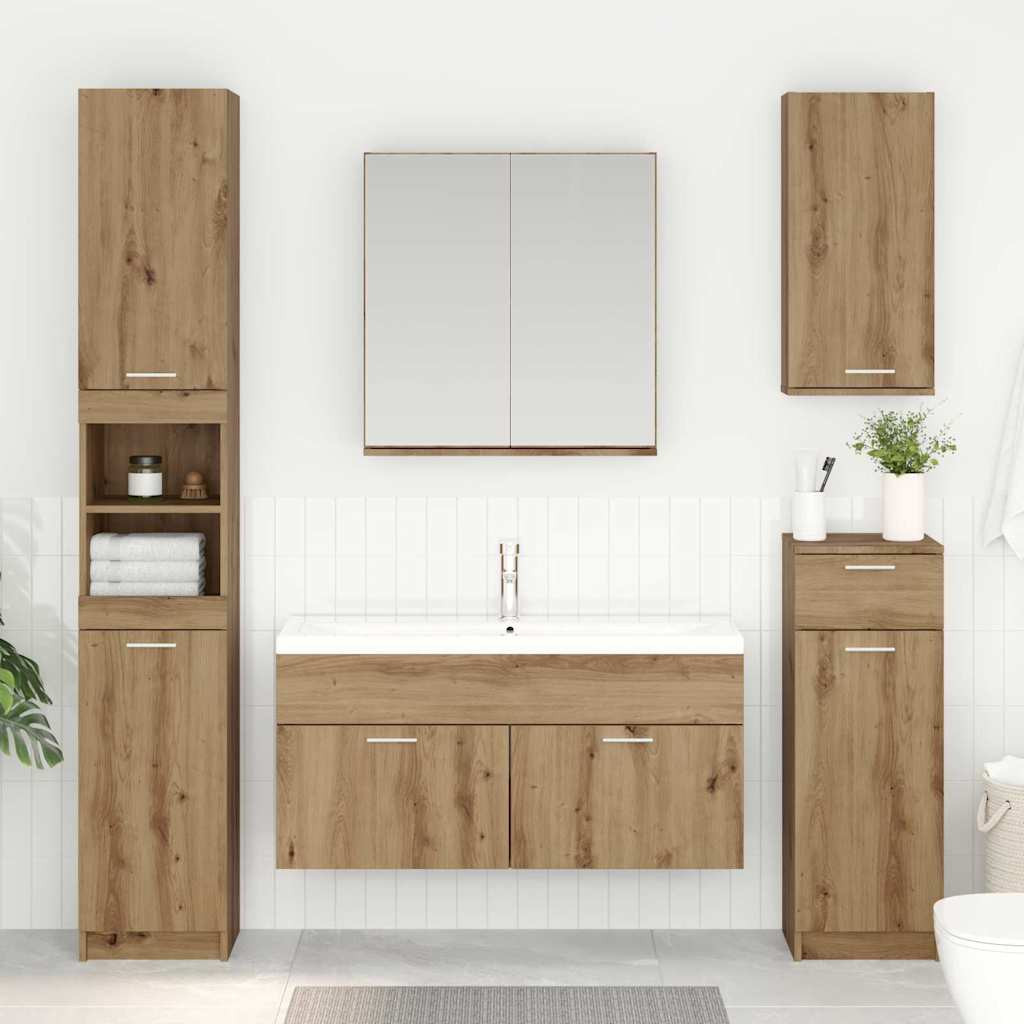 vidaXL Waschbeckenunterschrank Artisan-Eiche Holzwerkstoff