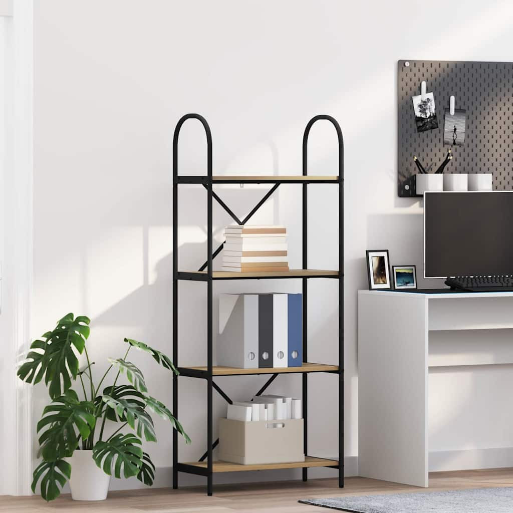 vidaXL Bücherregal 4 Ebenen 60 x 30 x 146 cm Holzwerkstoff