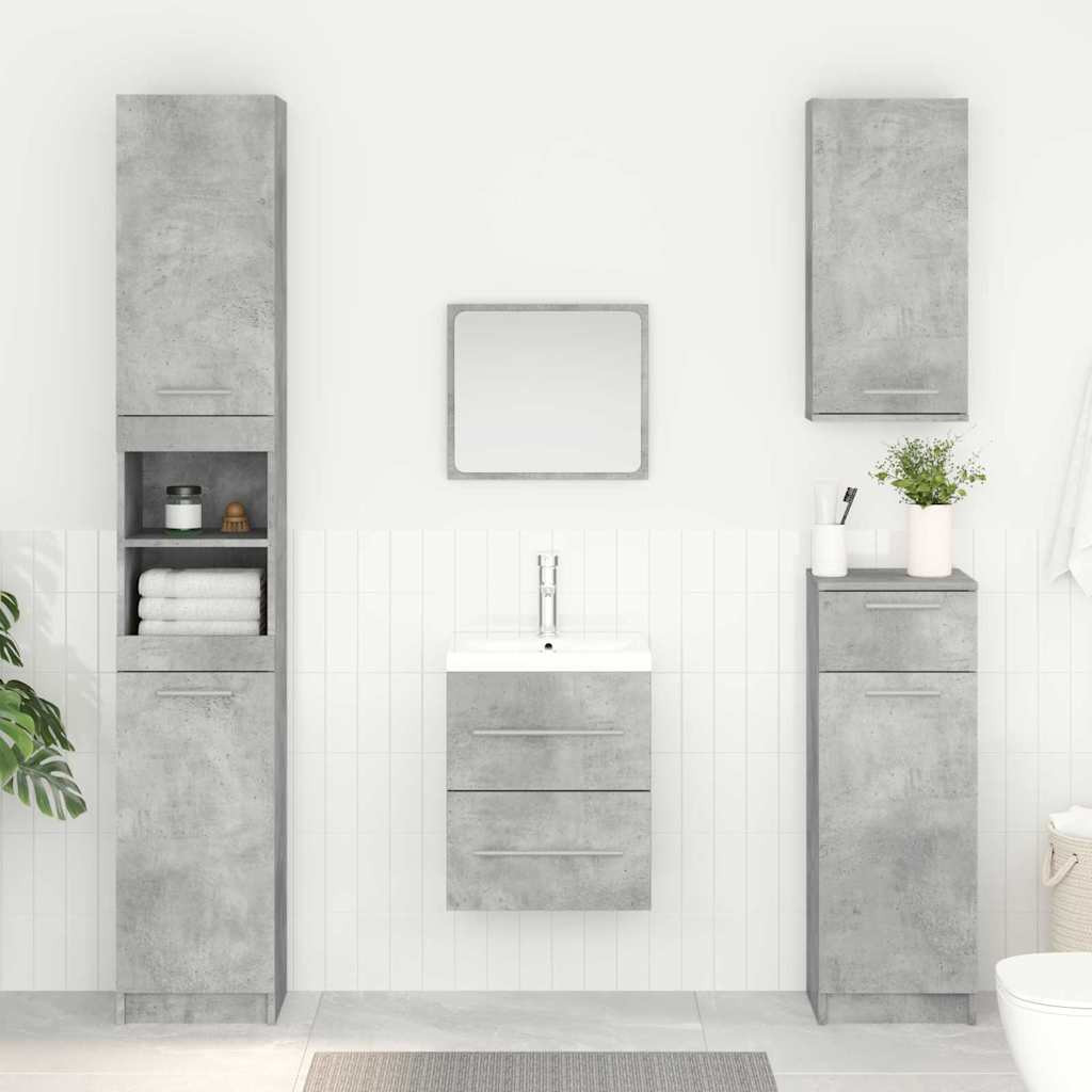 vidaXL Waschbeckenunterschrank Beton Grau 38,5 x 41 x 48 cm