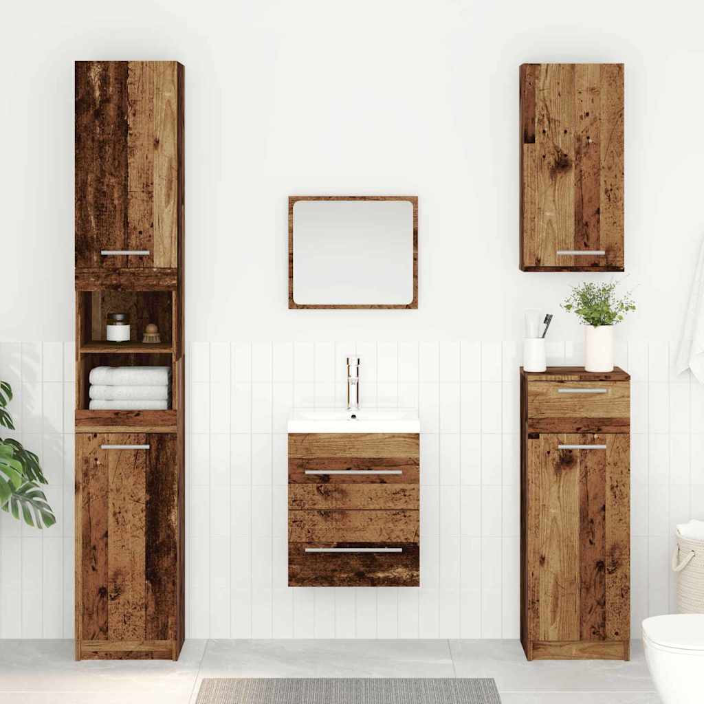 vidaXL Waschbeckenunterschrank Altholz 38,5 x 41 x 48 cm Holzwerkstoff