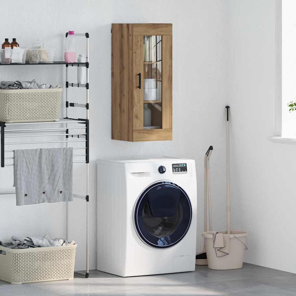 vidaXL Wandschrank Artisan-Eiche 34,5 x 34 x 90 cm