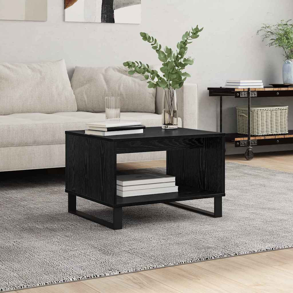 vidaXL Couchtisch Schwarz Eichen-Optik 60 x 50 x 40 cm Holzwerkstoff
