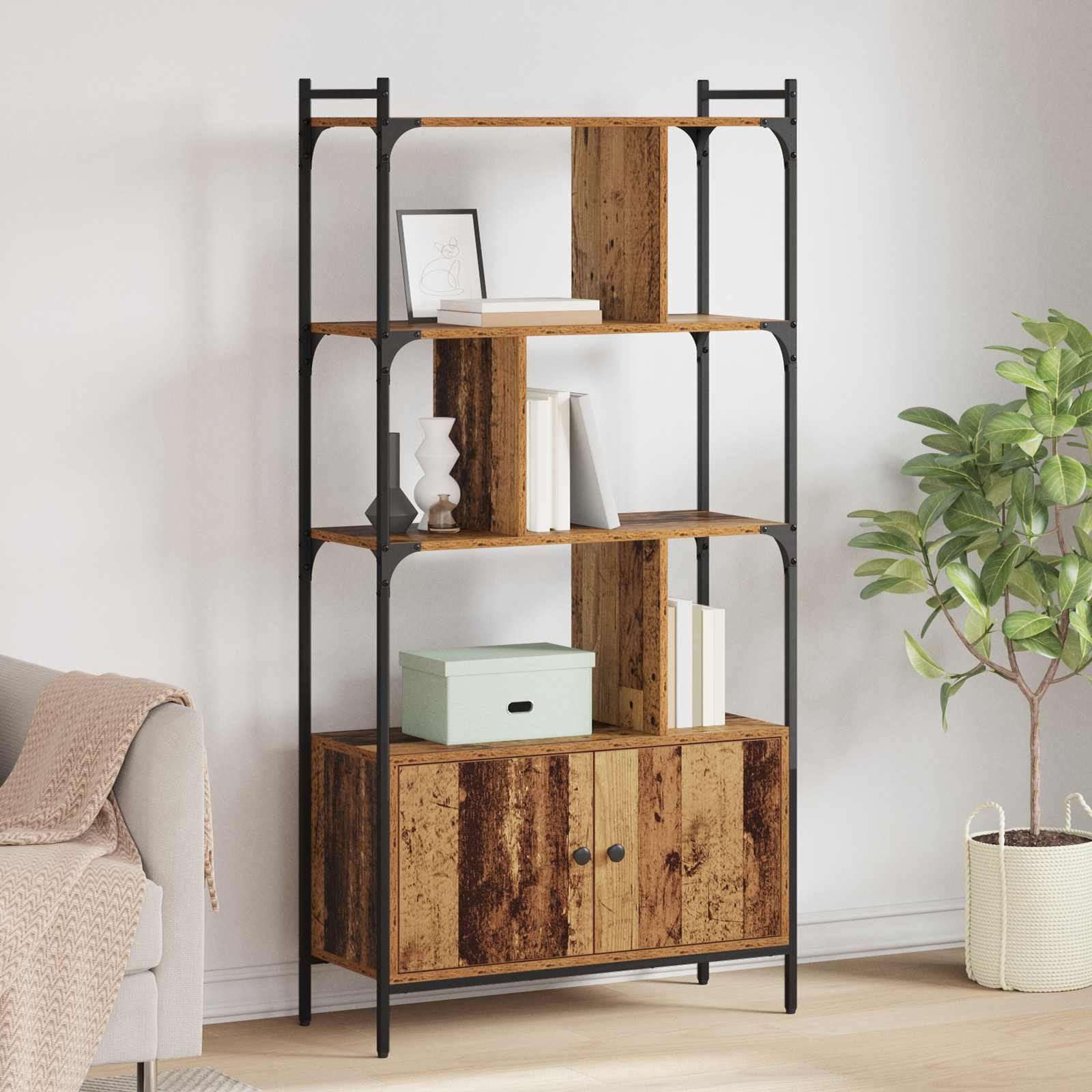 vidaXL Bücherregal 76,5 x 30 x 154,5 cm Holzwerkstoff