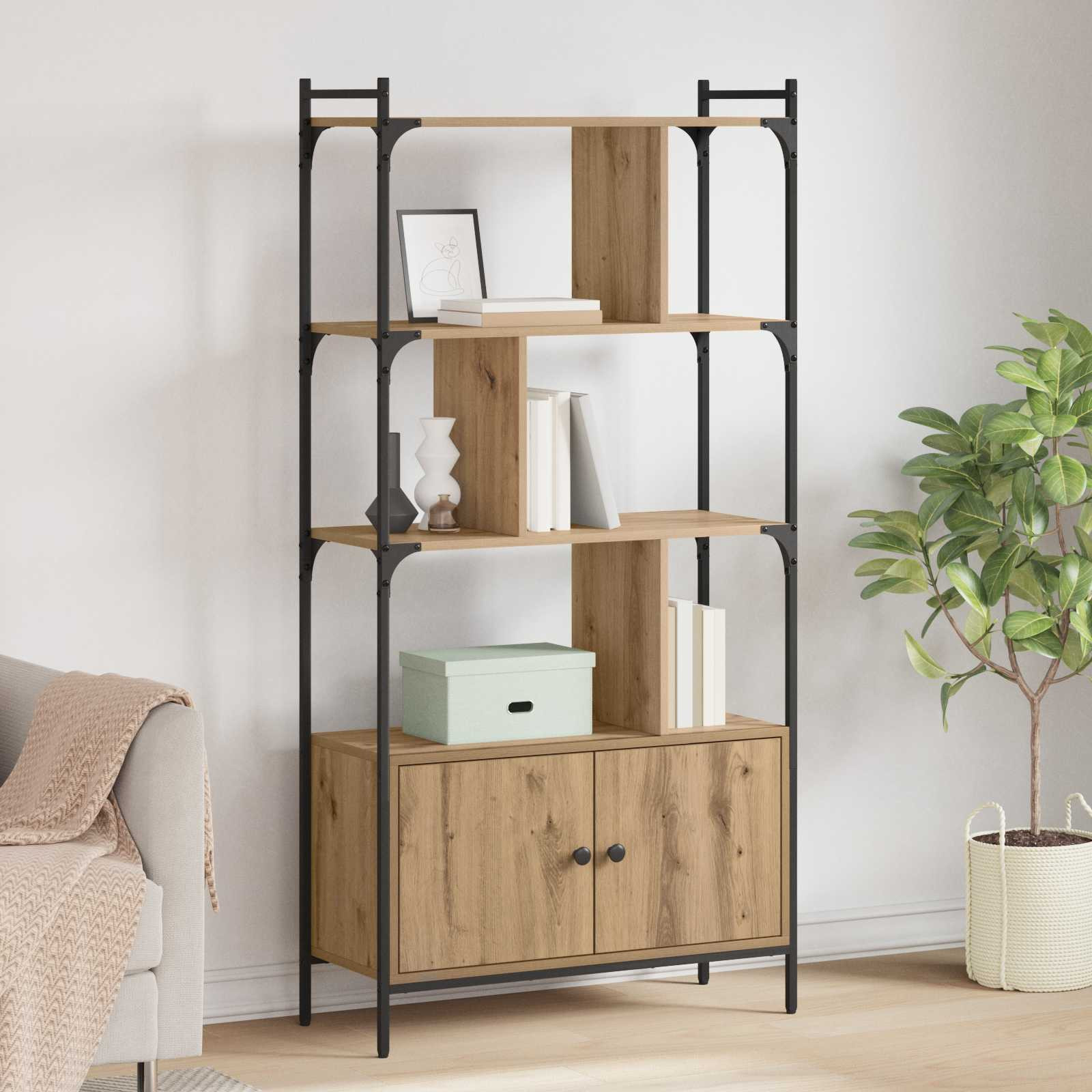 vidaXL Bücherregal 6 Ebenen 76,5 x 30 x 154,5 cm Holzwerkstoff