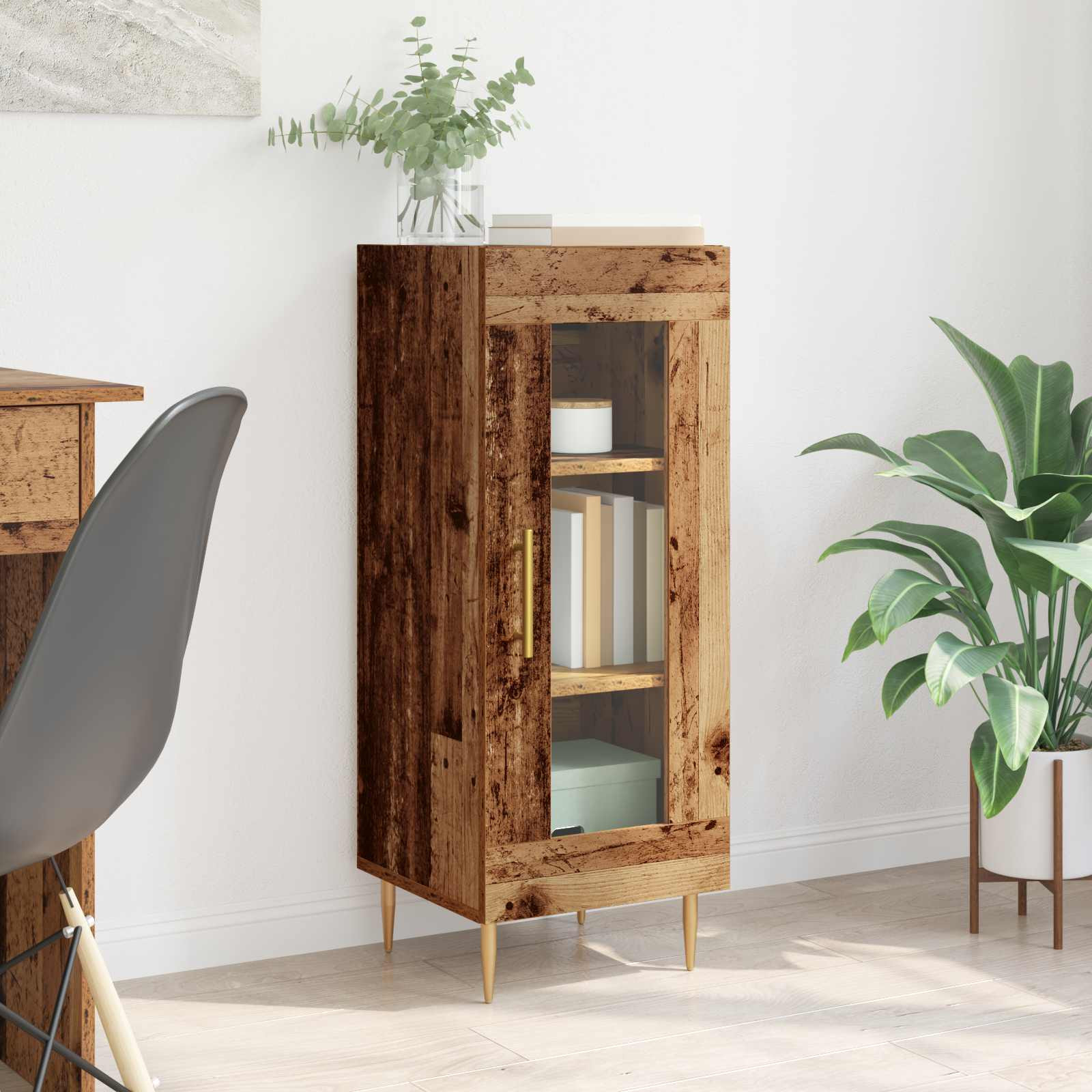vidaXL Sideboard Altholz 34 x 34,5 x 90 cm Holzwerkstoff