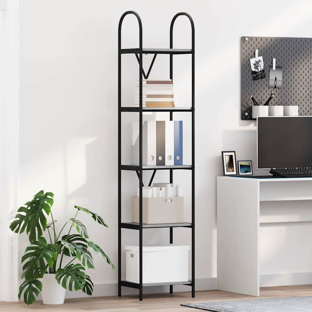 vidaXL Bücherregal Graues Sonoma 40 x 30 x 183 cm Holzwerkstoff