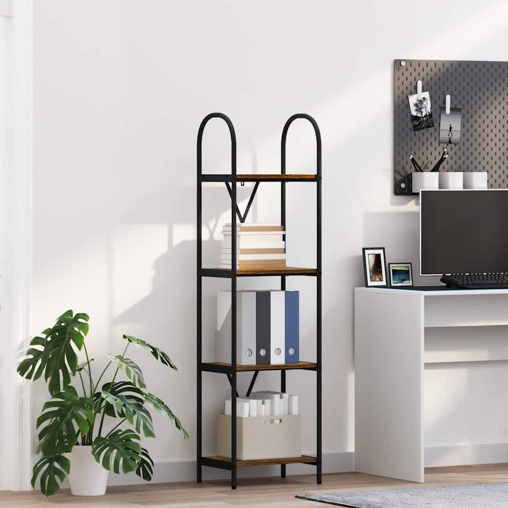 vidaXL Bücherregal Geräucherte Eiche 40 x 30 x 146 cm Holzwerkstoff