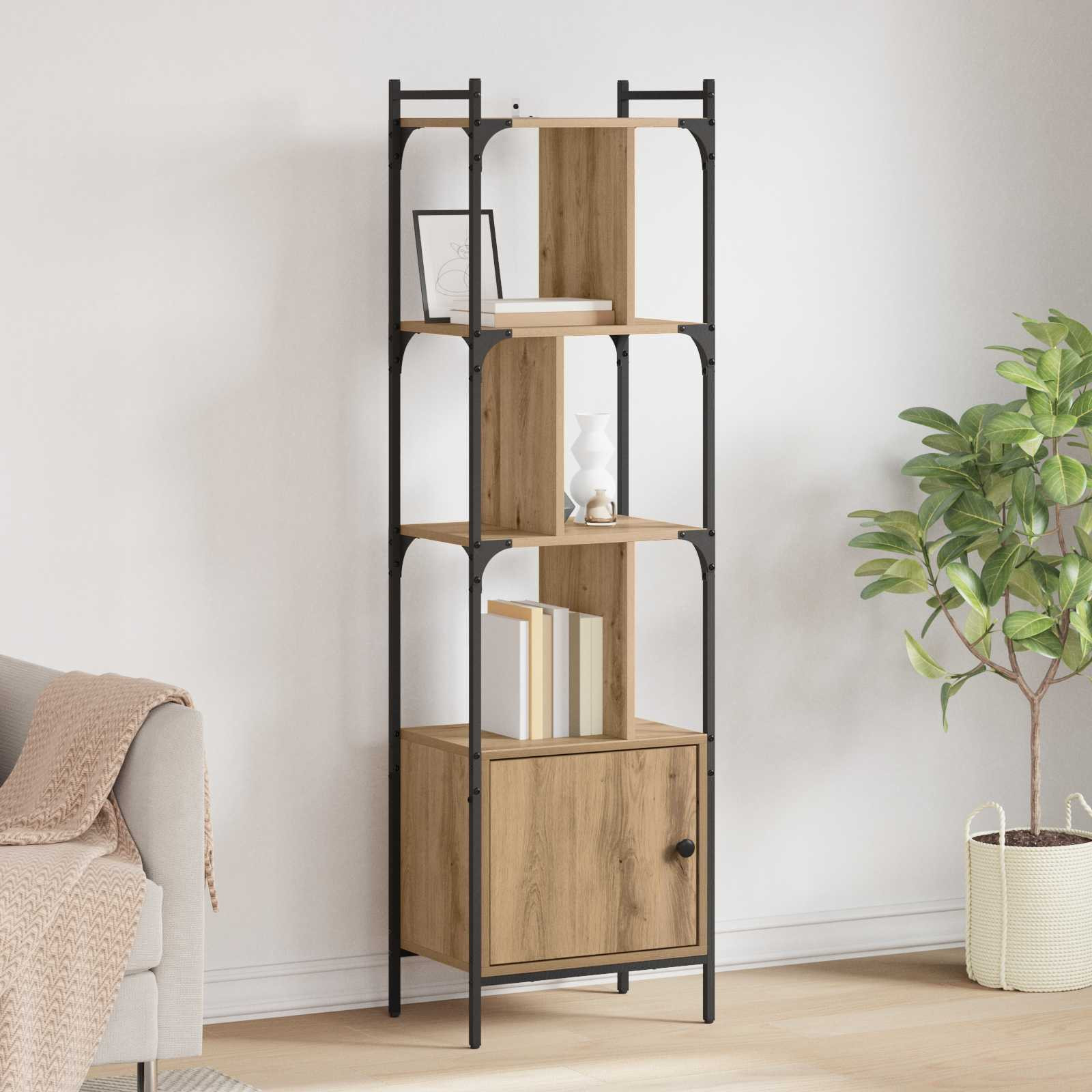 vidaXL Bücherregal 6 Ebenen 44,5 x 30 x 154,5 cm Holzwerkstoff