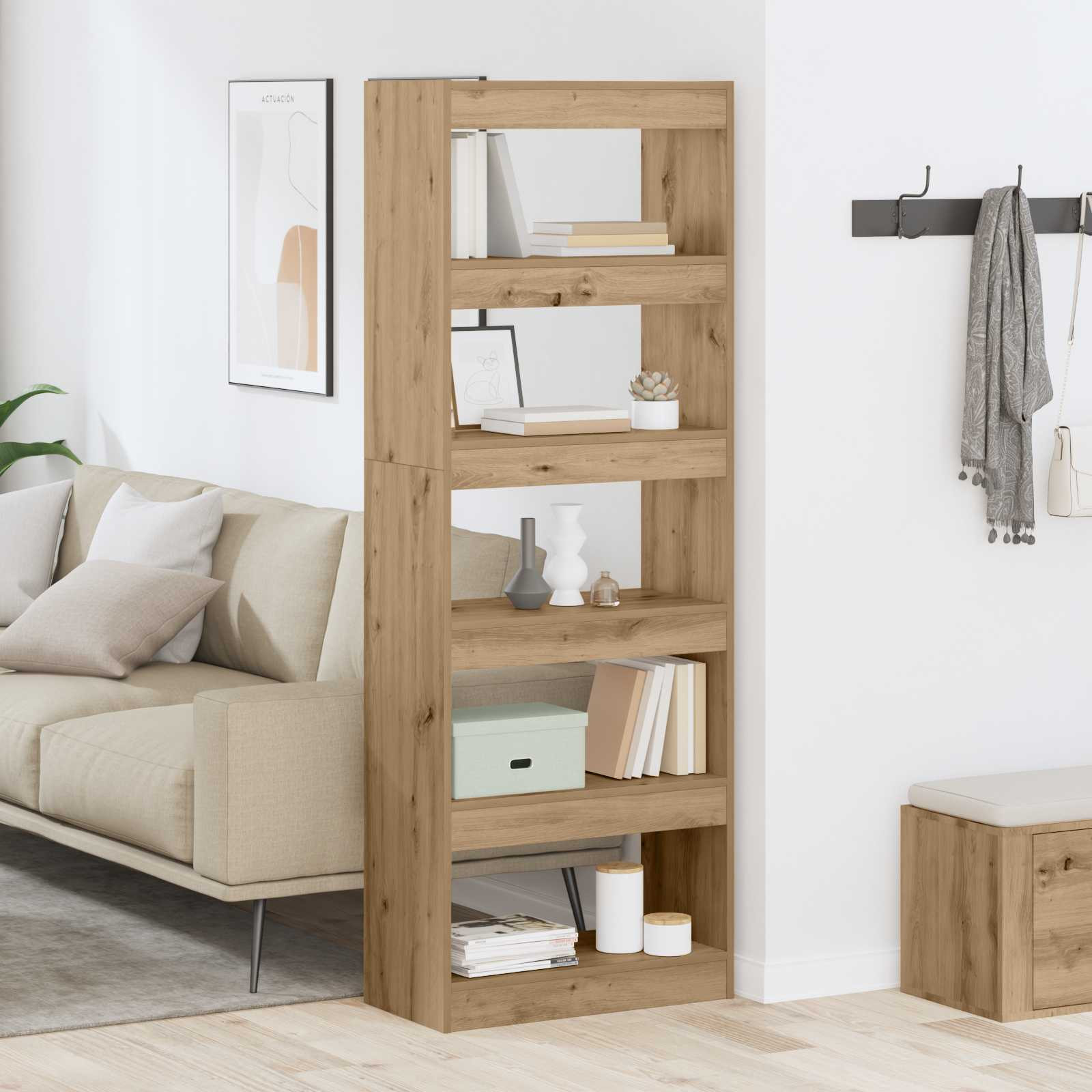 vidaXL Bücherregal 5 Ebenen 60 x 30 x 166 cm Holzwerkstoff