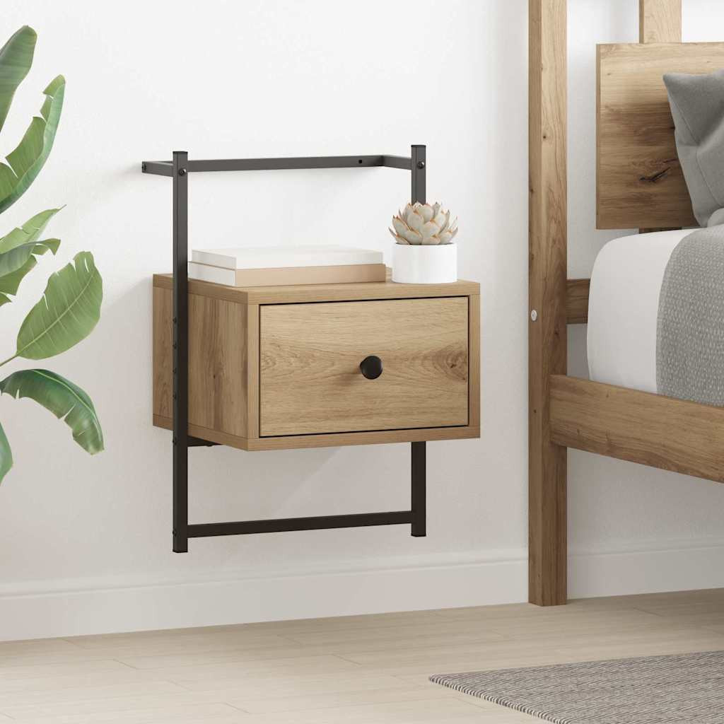 vidaXL Nachttisch 2 Stk. Artisan-Eiche 35 x 30 x 51 cm Holzwerkstoff