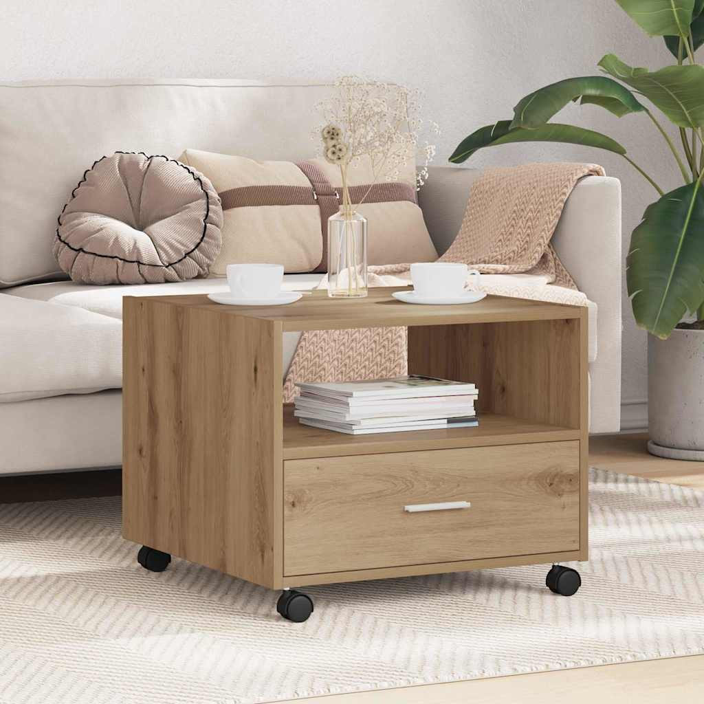 vidaXL Couchtisch Artisan-Eiche 55 x 55 x 45 cm Holzwerkstoff
