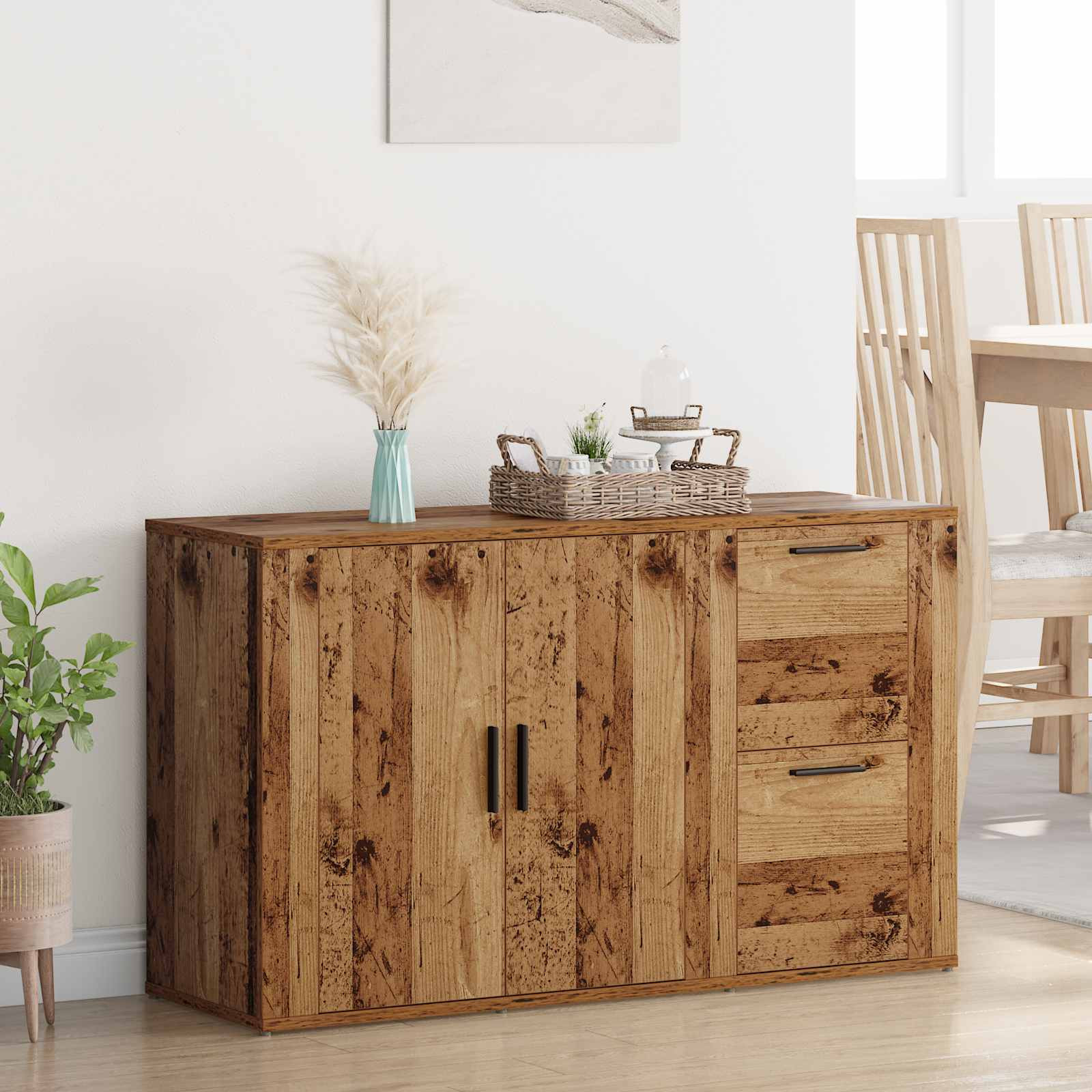 vidaXL Sideboard Altholz 100 x 33 x 59,5 cm Holzwerkstoff