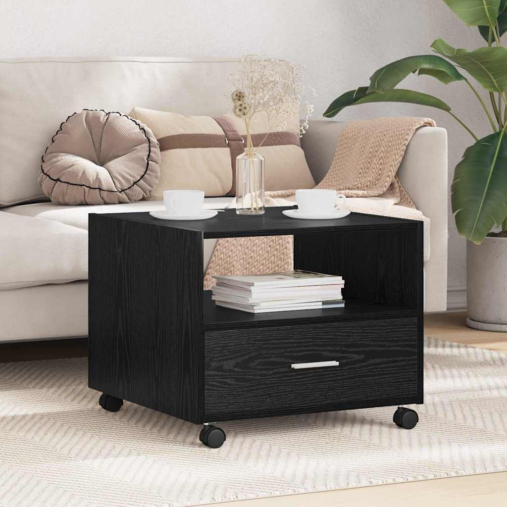 vidaXL Couchtisch Schwarz Eichen-Optik 55 x 55 x 45 cm Holzwerkstoff