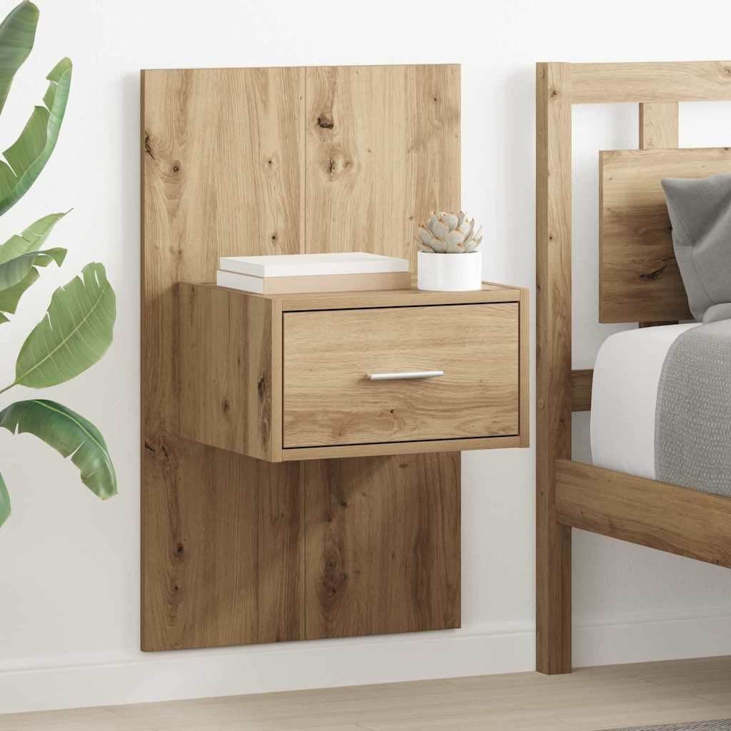 vidaXL Nachttisch 2 Stk. Artisan-Eiche 50 x 32,5 x 80cm Holzwerkstoff