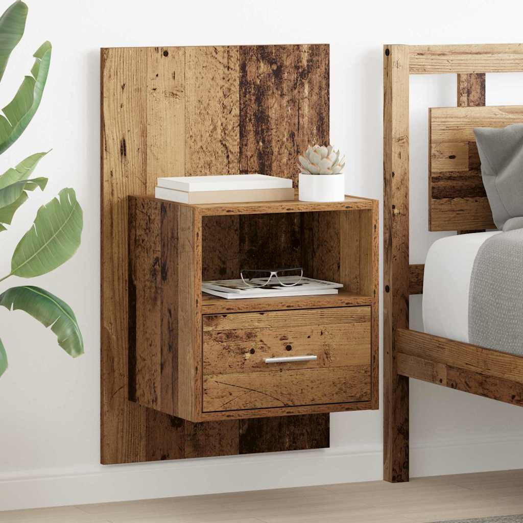 vidaXL Nachttisch 2 pcs Altholz 50 x 32.5 x 80cm Holzwerkstoff