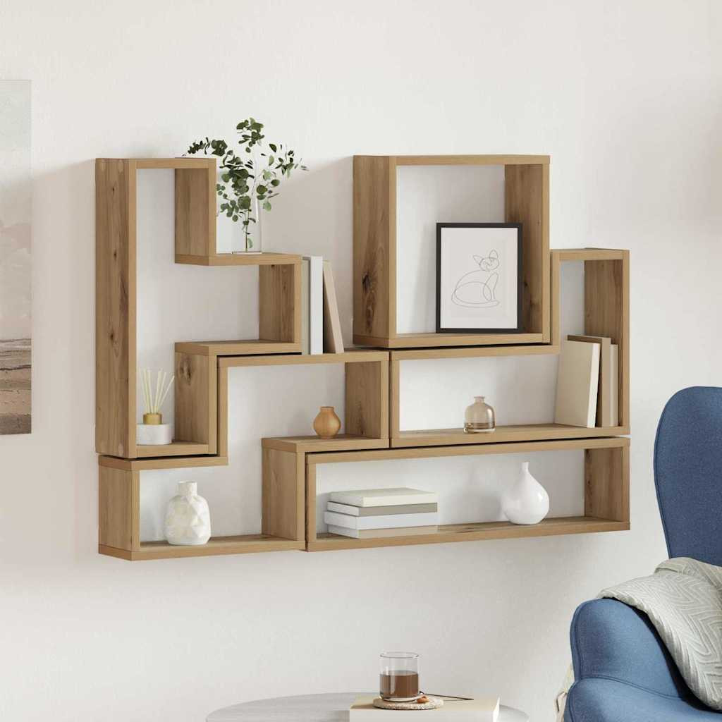 vidaXL Wandregal Wandhalterung Artisan-Eiche 96 x 12 x 64 cm