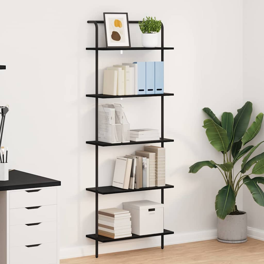 vidaXL Bücherregal Schwarz Eichen-Optik 60 x 24 x 168 cm Holzwerkstoff