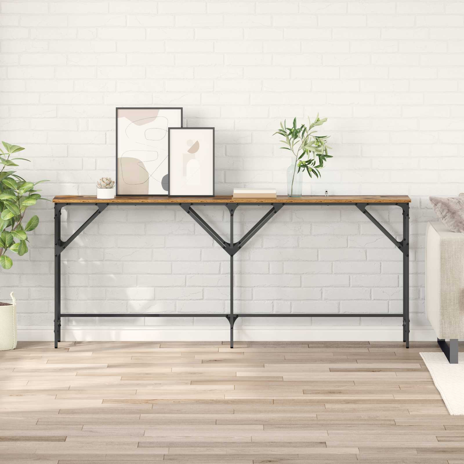 vidaXL Konsolentisch Altholz 180 x 30 x 75 cm Holzwerkstoff
