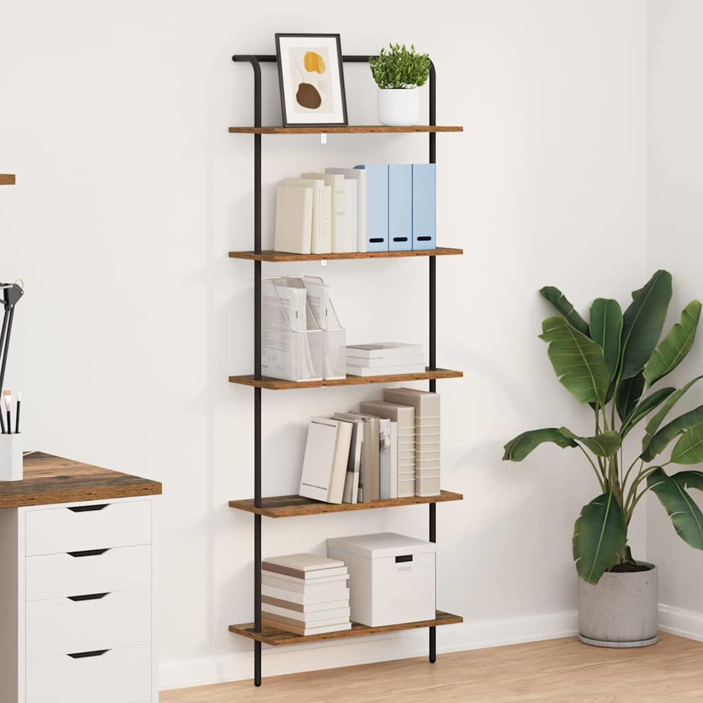 vidaXL Bücherregal Altholz 60 x 24 x 168 cm Holzwerkstoff