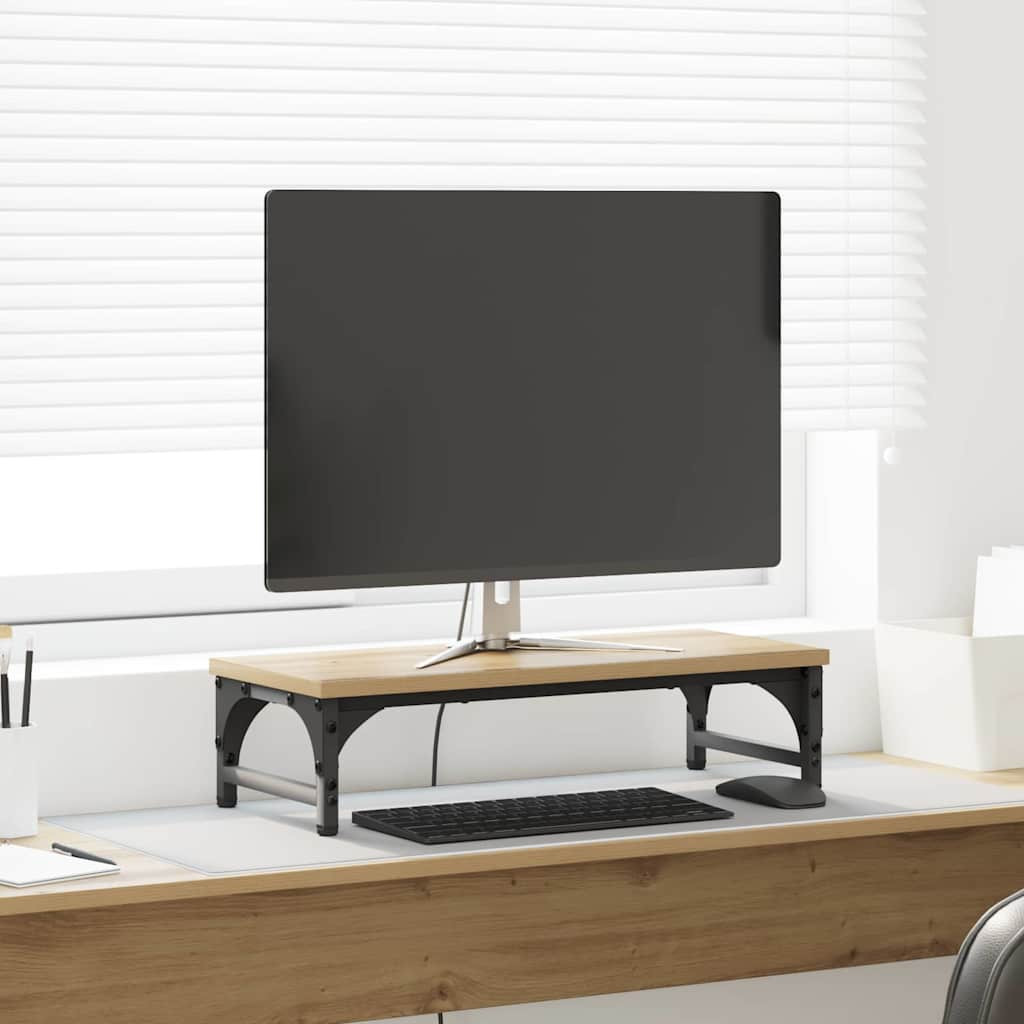 vidaXL Monitor Halterung Artisan-Eiche 55 x 23 x 14 cm Holzwerkstoff