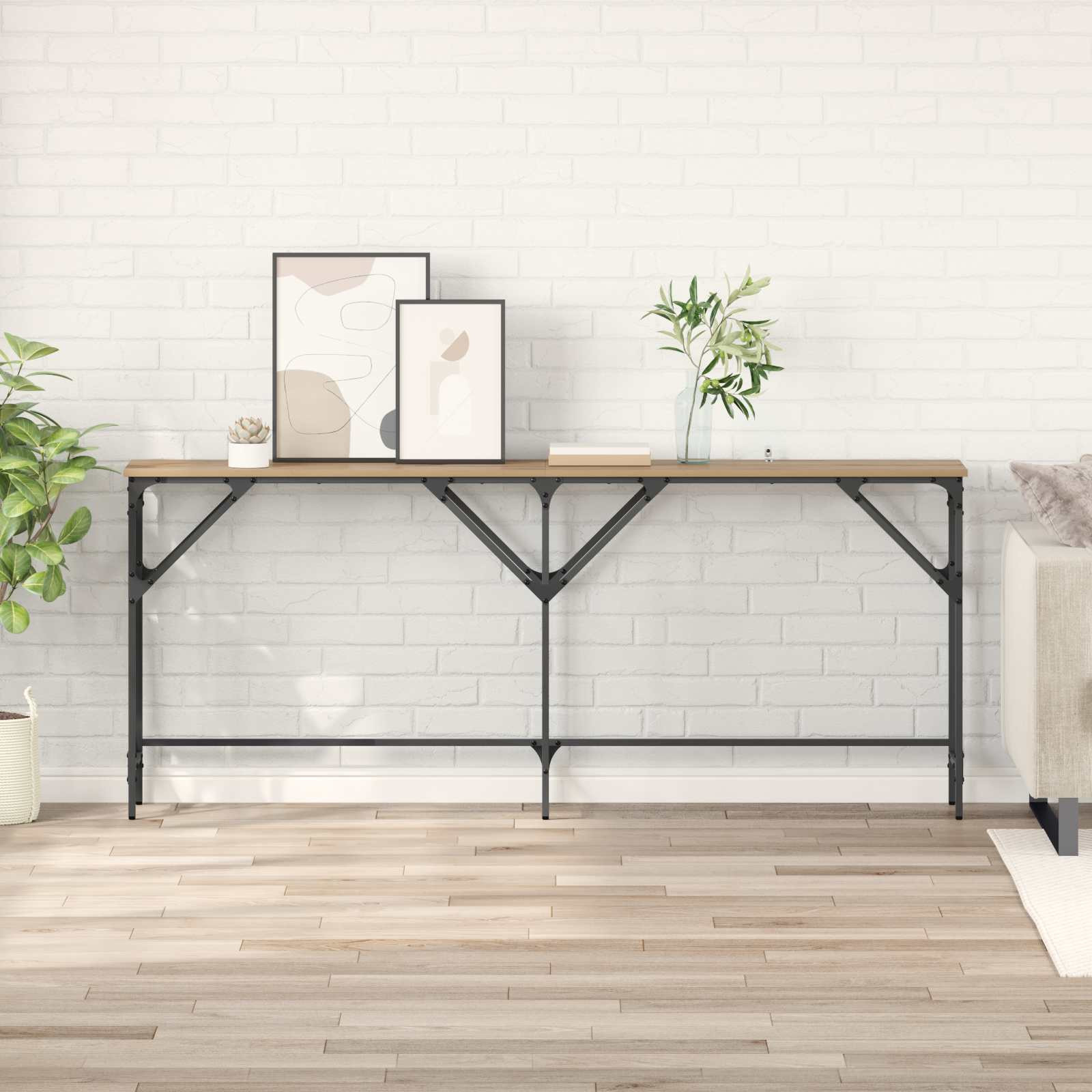 vidaXL Konsolentisch Artisan-Eiche 180 x 30 x 75 cm Holzwerkstoff