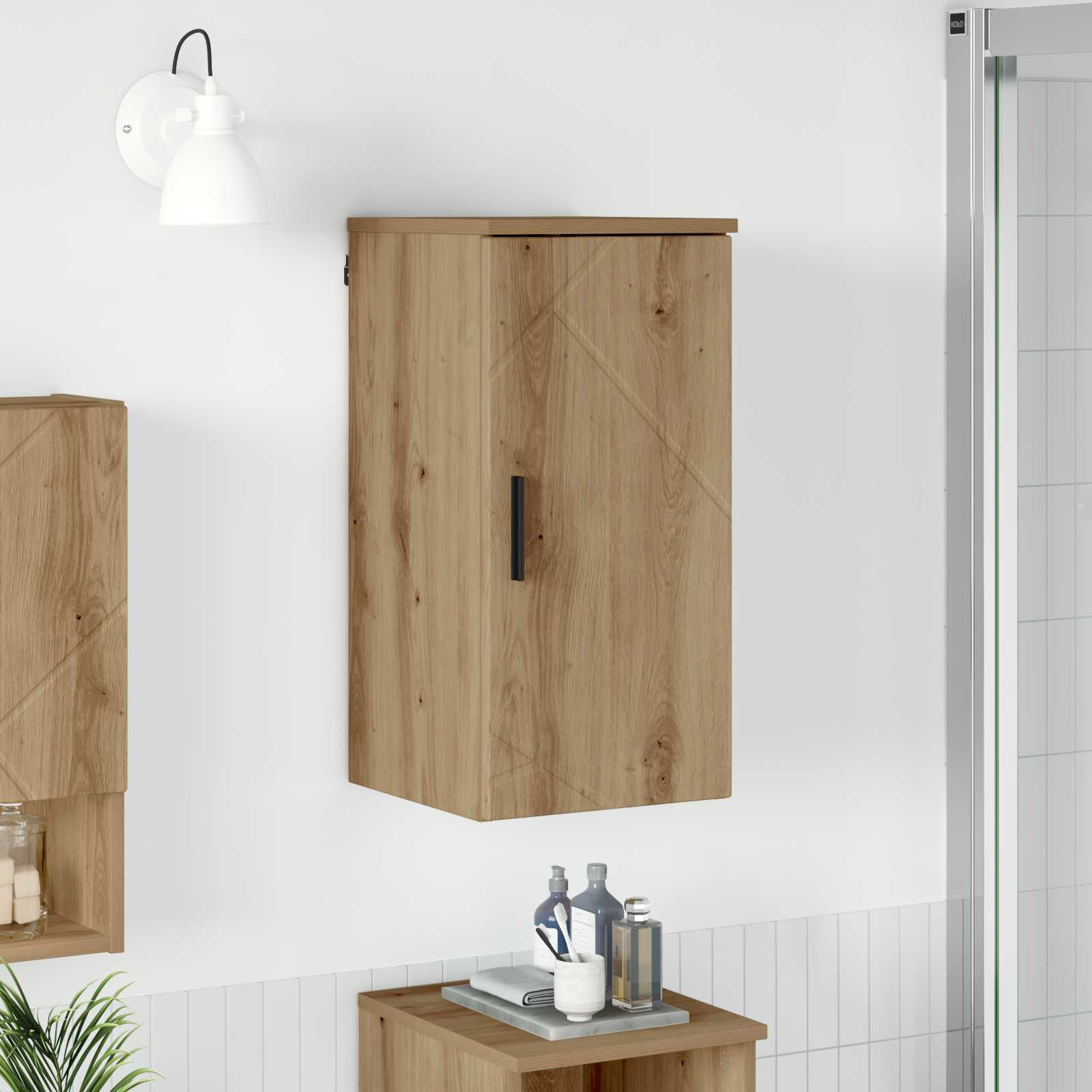 vidaXL Badezimmerschrank Artisan-Eiche 30 x 31,5 x 61 cm