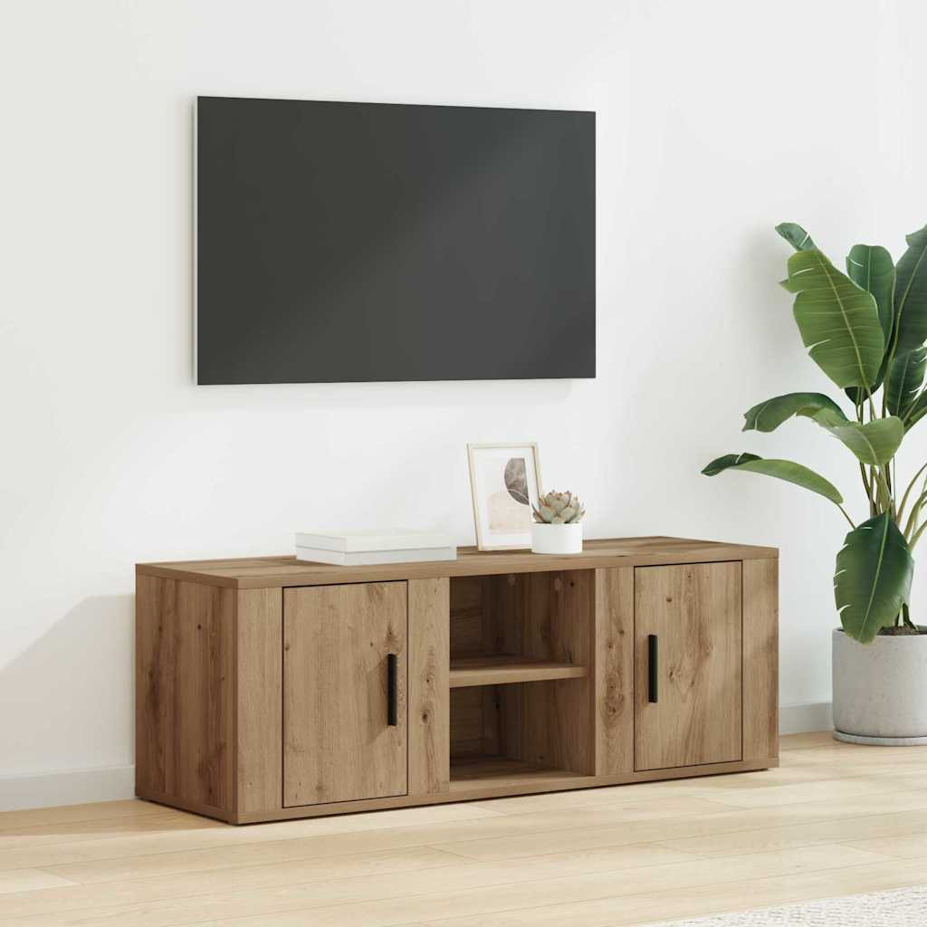 vidaXL TV-Schränk 100 x 31,5 x 35 cm Artisan-Eiche Holzwerkstoff