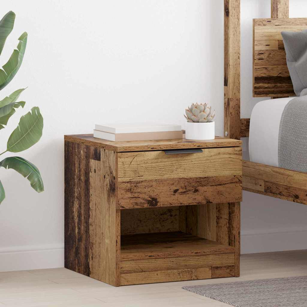 vidaXL Bettschrank 2 pcs Altholz 40 x 39 x 40 cm Holzwerkstoff