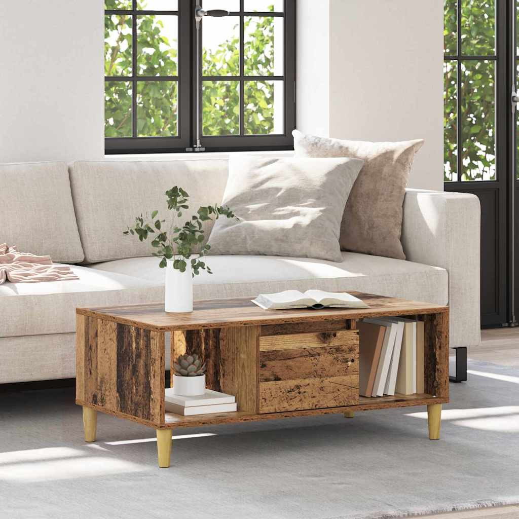 vidaXL Couchtisch Altholz 90 x 50 x 26,5 cm Holzwerkstoff