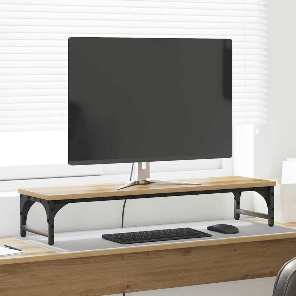 vidaXL Monitor Halterung Artisan-Eiche 85 x 23 x 15,5 cm Holzwerkstoff