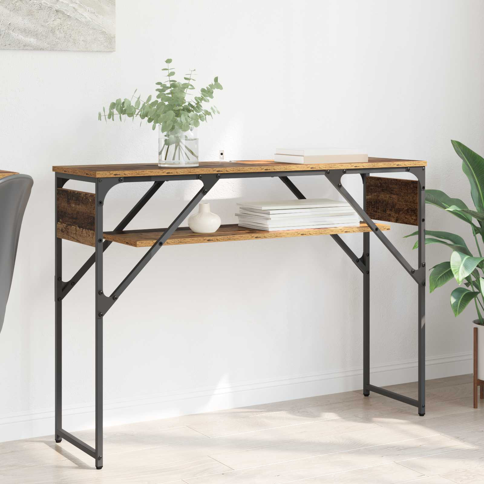 vidaXL Konsolentisch Altholz 105x30x75cm Holzwerkstoff