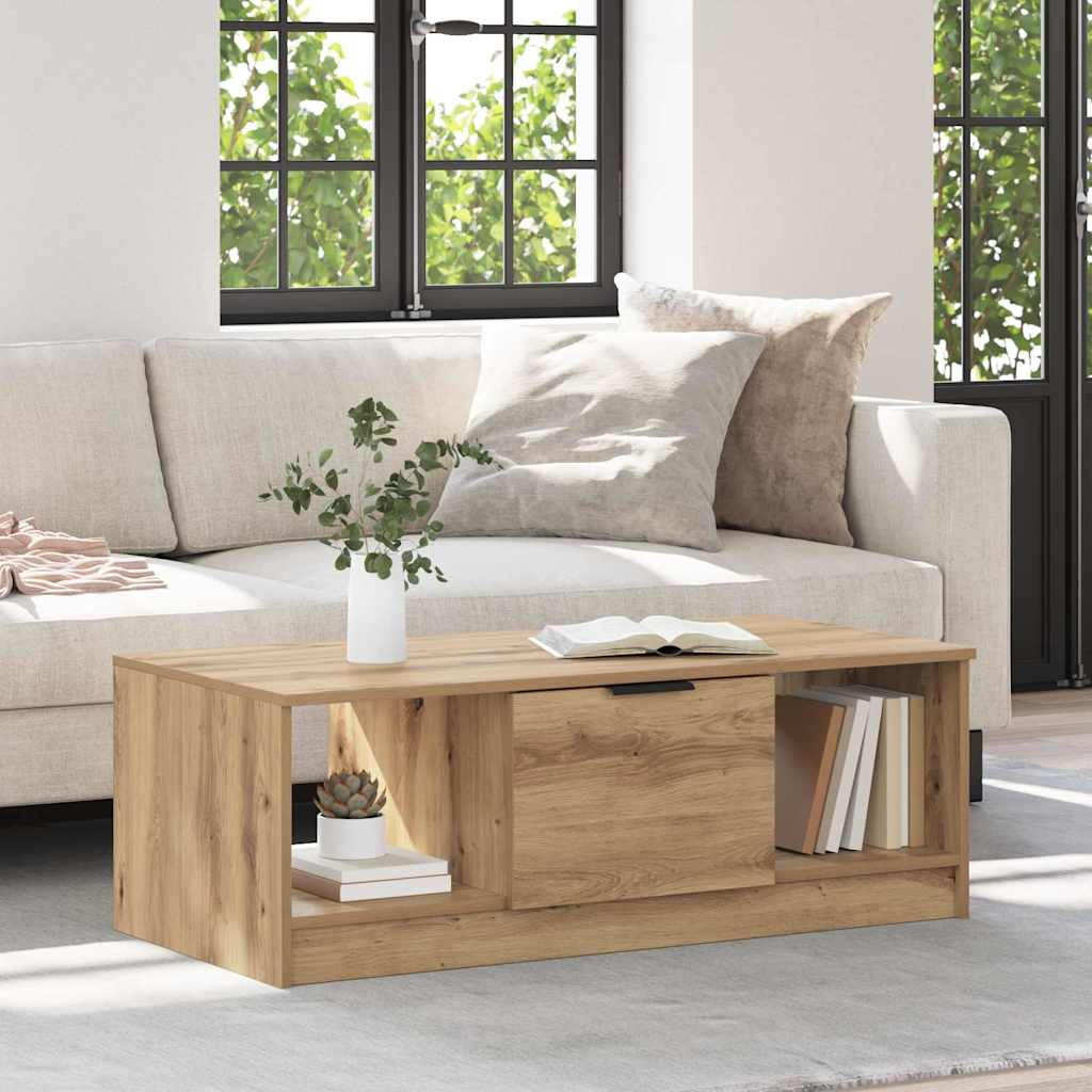vidaXL Couchtisch Artisan-Eiche 102 x 50 x 36cm Holzwerkstoff