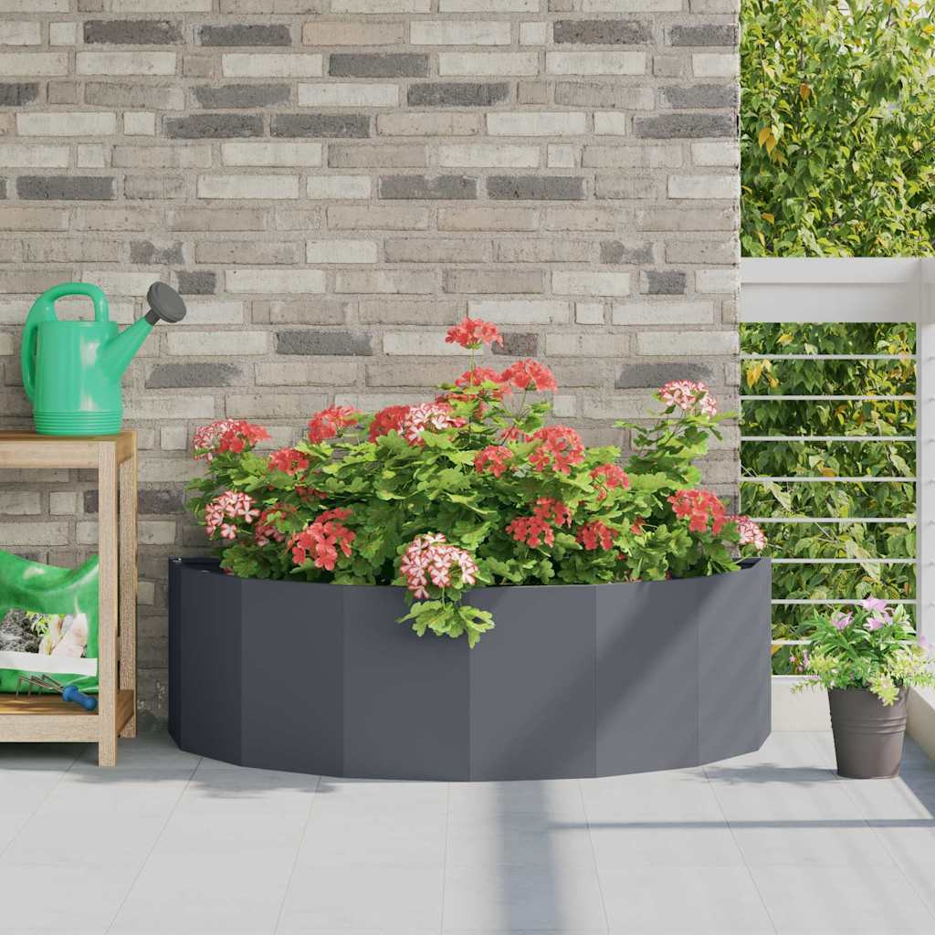 vidaXL Pflanzkübel Anthrazit 120 x 60 x 35 cm Stahl